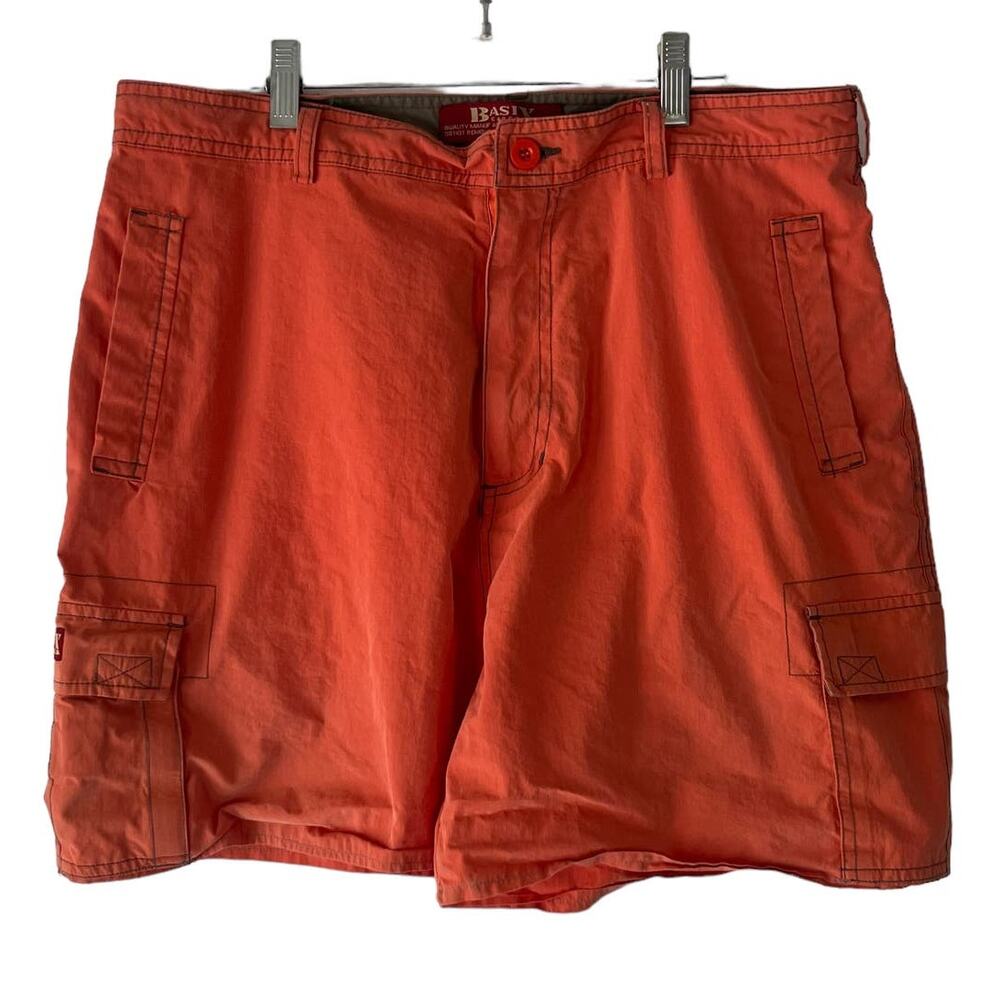 Basix Women's Size Large Orange Hiking‎ Cargo Outdoor Shorts